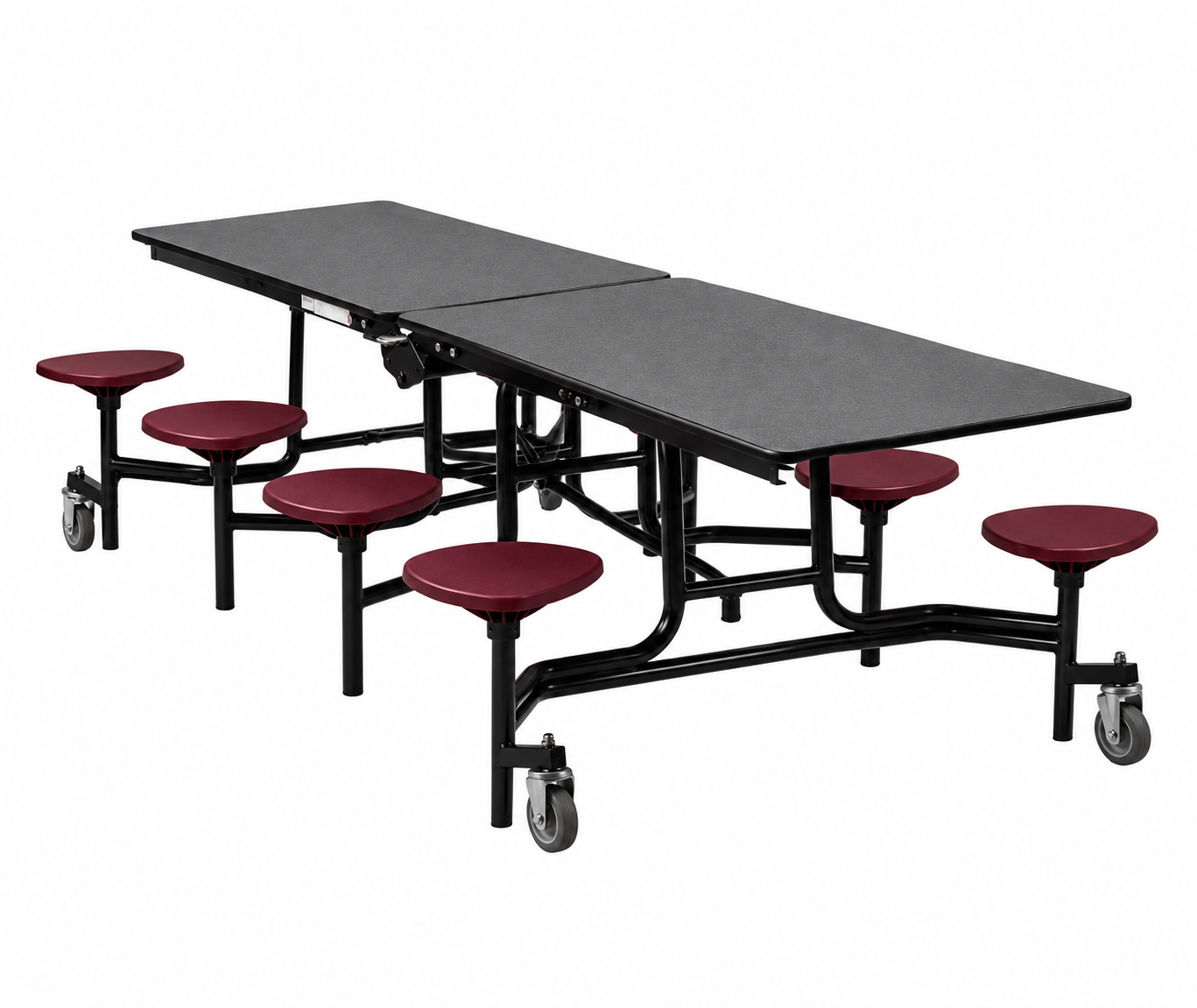 Mobile Cafeteria Table — 8 ft — 8 Stools
